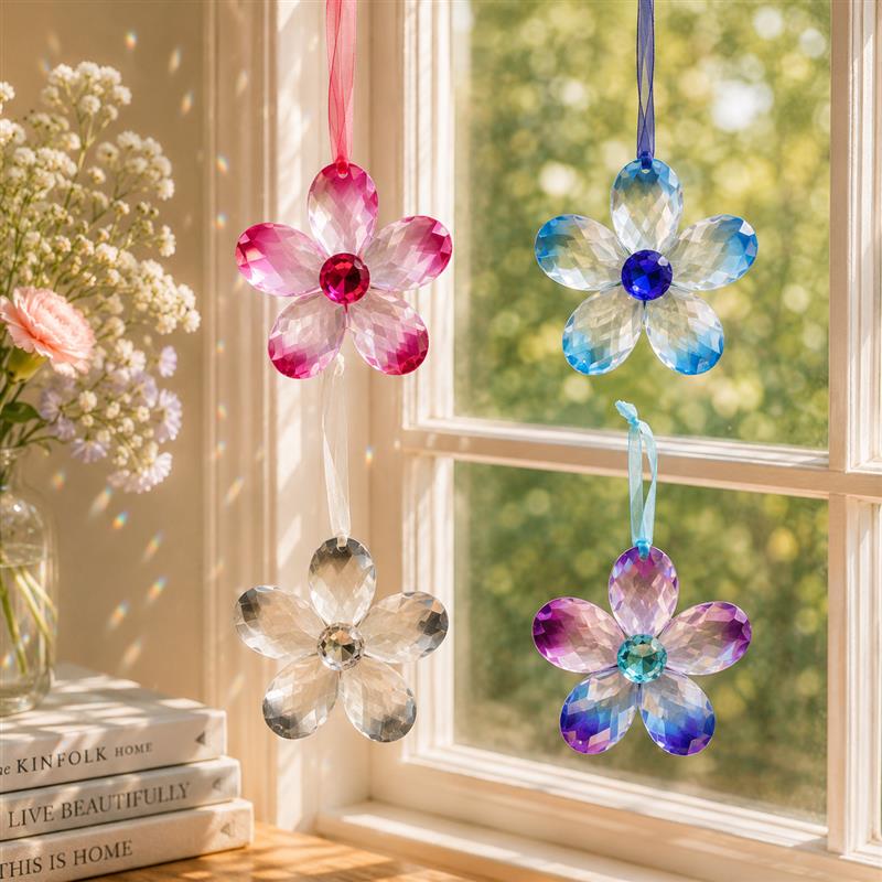 4 Asst.  2Tone Flower SCatch