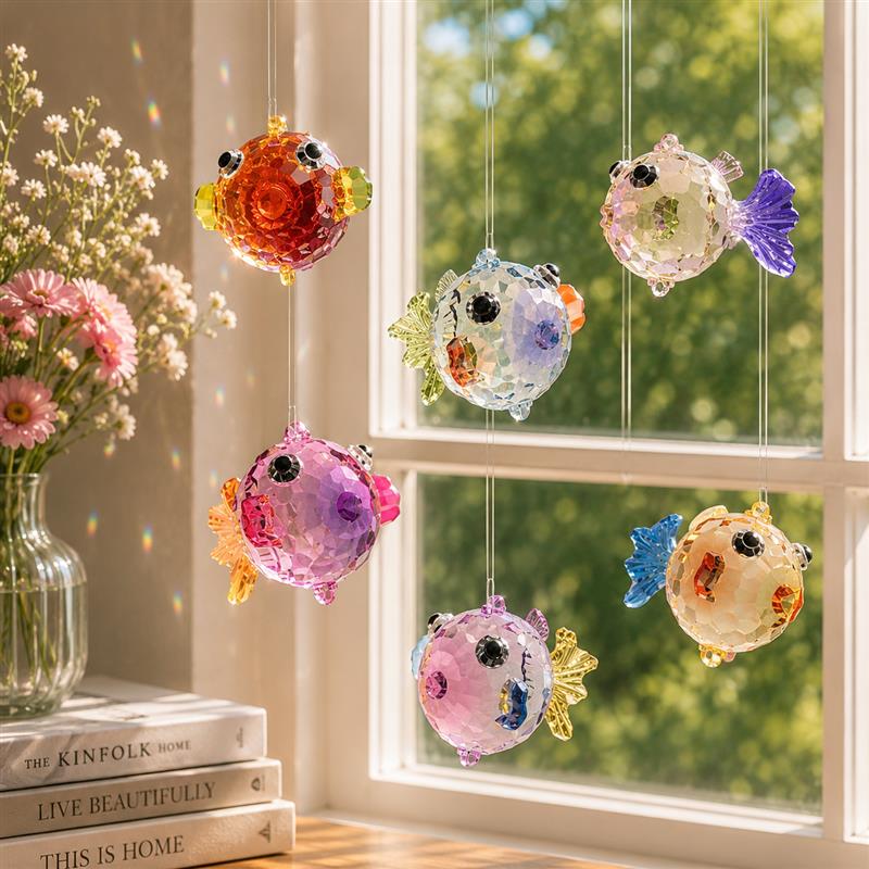 6 Ast Bubblefish Suncatcher AP