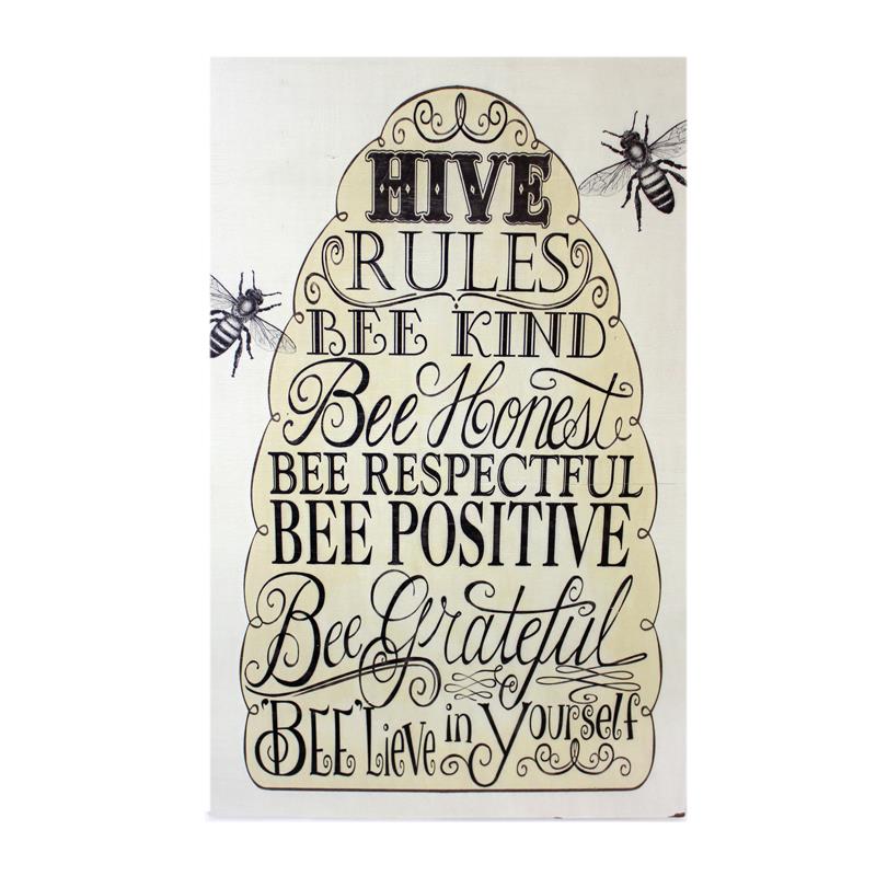 Wall Plaque Bee Hive Rules