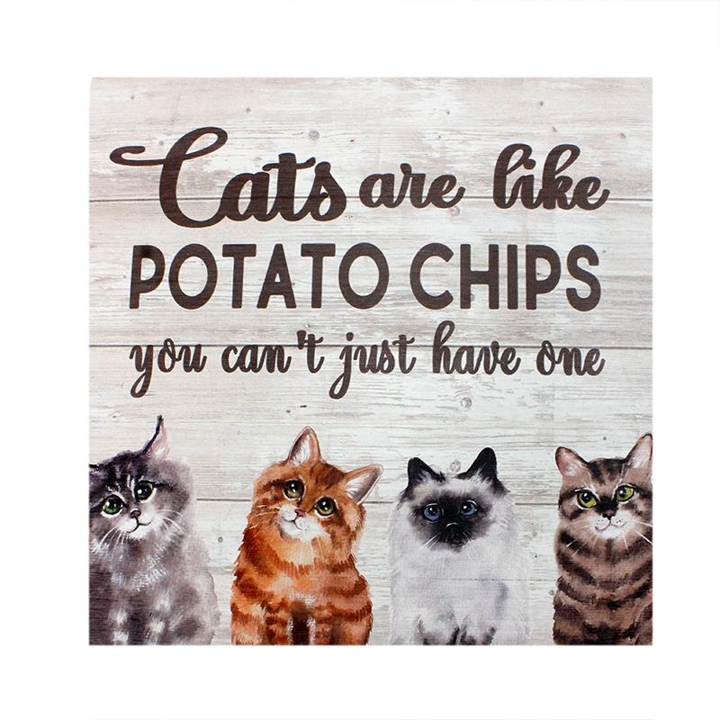 Cats Like Potato Chips Plaque
