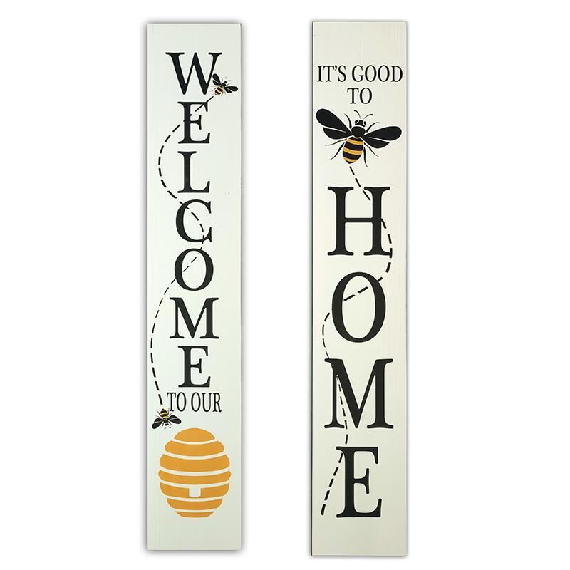 Reversible Bee Porch Sign    #