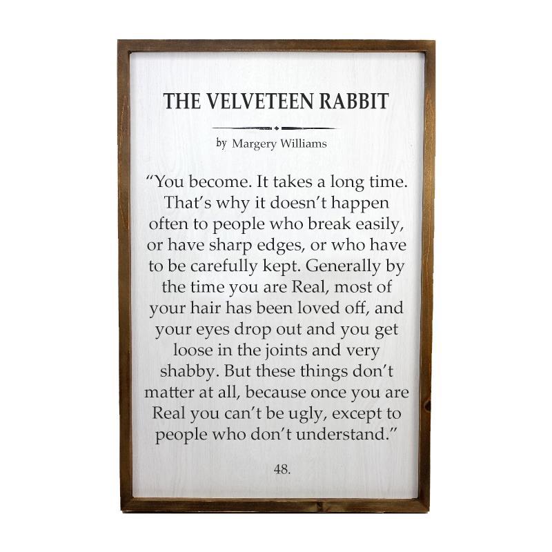 Velveteen Rabbit Wall Plaque
