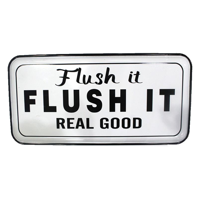 Flush It Enamel Sign