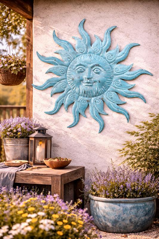 Blue Sun Wall Decor