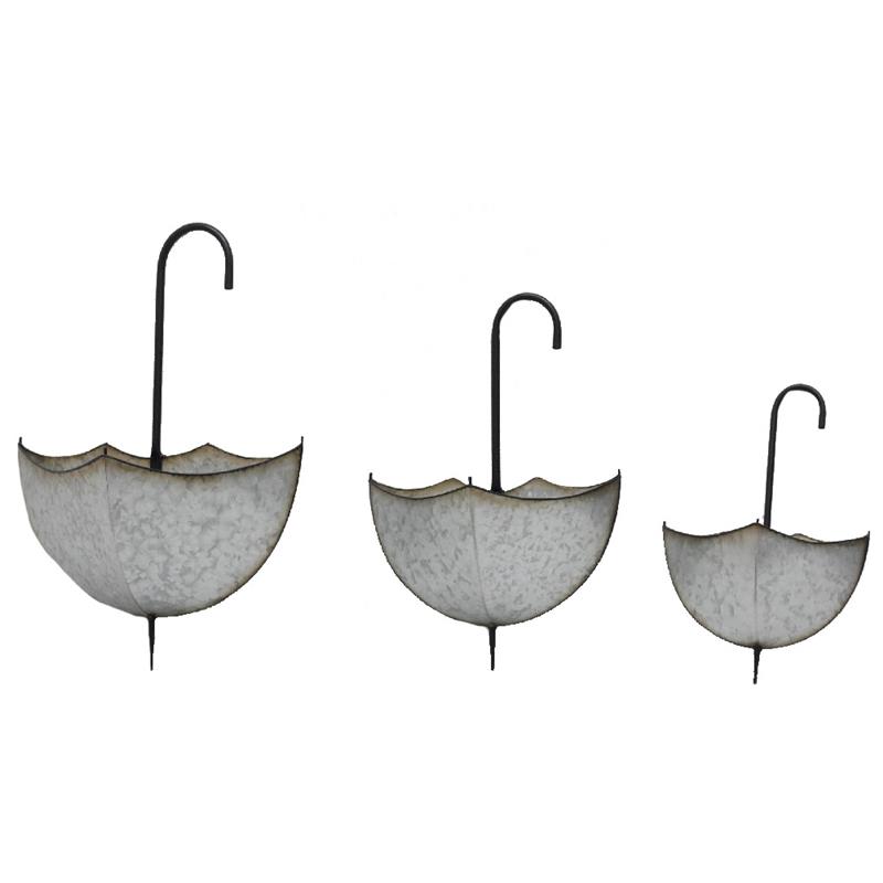 S/3 Umbrella Wall Planters