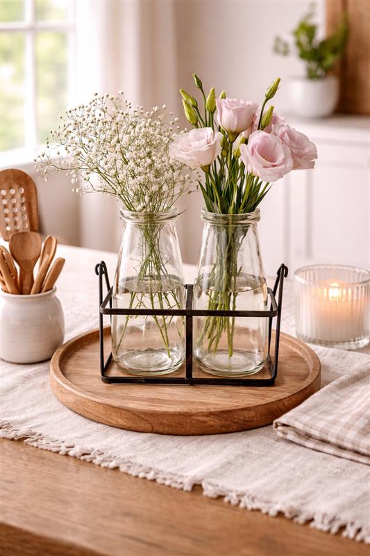 S/2 Milk Bottle Vases      +