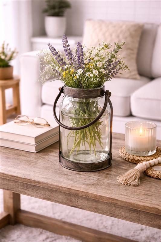 Glass Vase With Handle