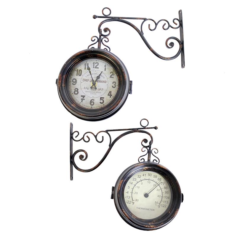 2-Sided Clock & Thermometer  #