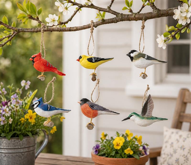 6 Asst Bird Ornament\t\t\t\t\t\t6