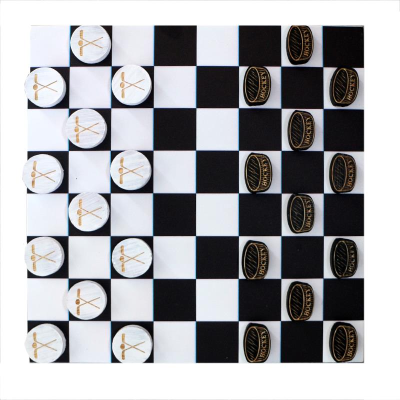 Hockey Checkers Game