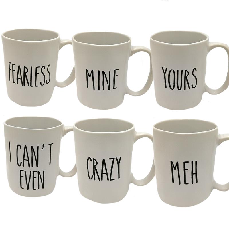 6 Asst. Expression Mugs