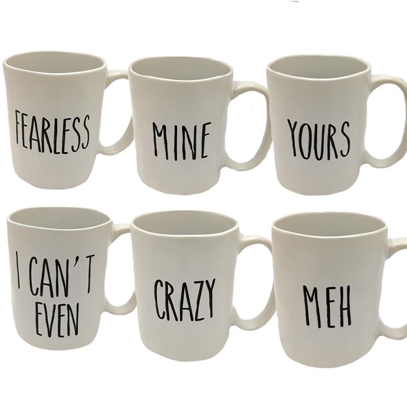 6 Asst. Expression Mugs 16 OZ