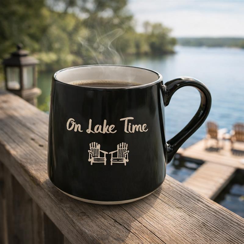Fat Bottom Mug - On Lake Time