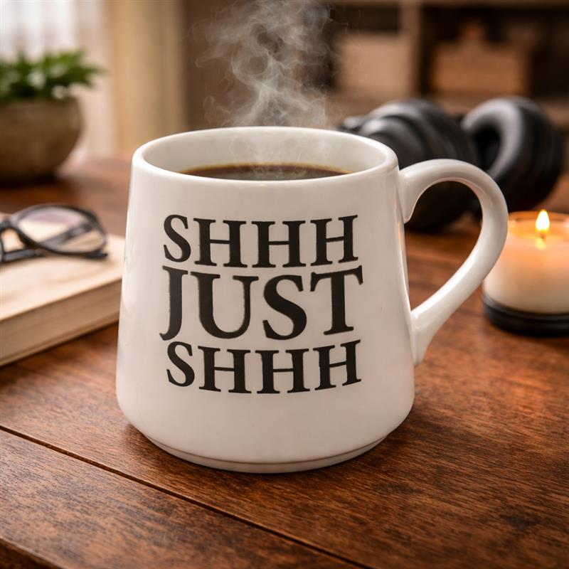 Fat Bottom Mug - Just Shh