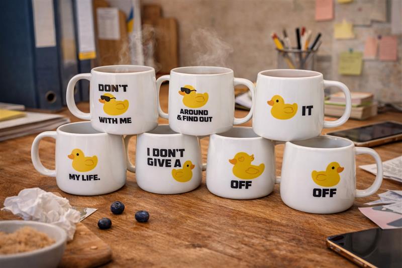 6 Asst Duck Mugs