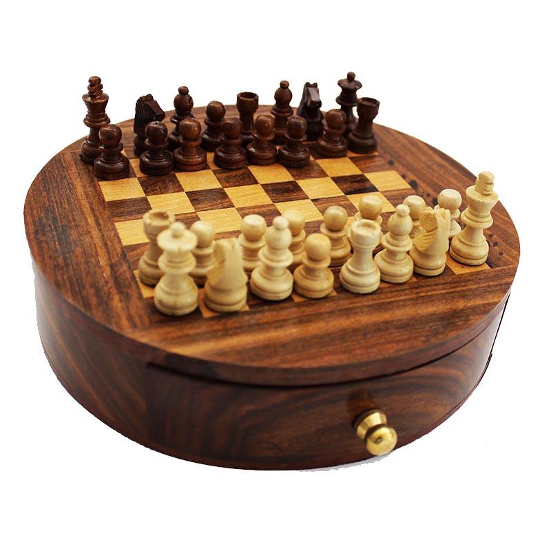 Magnetic Chess Set w/Drawer