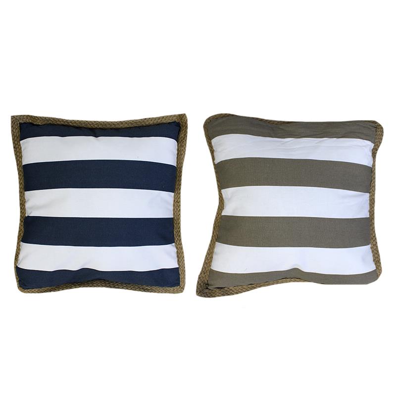 2 Asst Cotton Stripe Pillows
