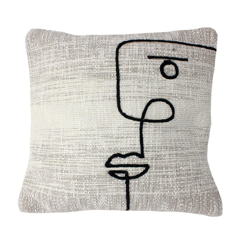Squiggle Face Pillow