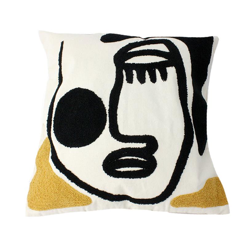 Embroidered Face 1 Pillow