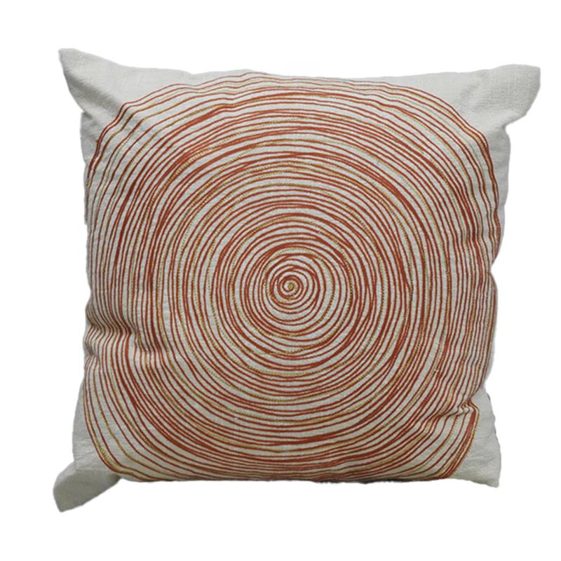 Emroidered Ginger Sq Pillow
