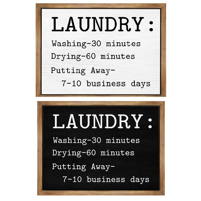 2 Asst. Laundry Signs