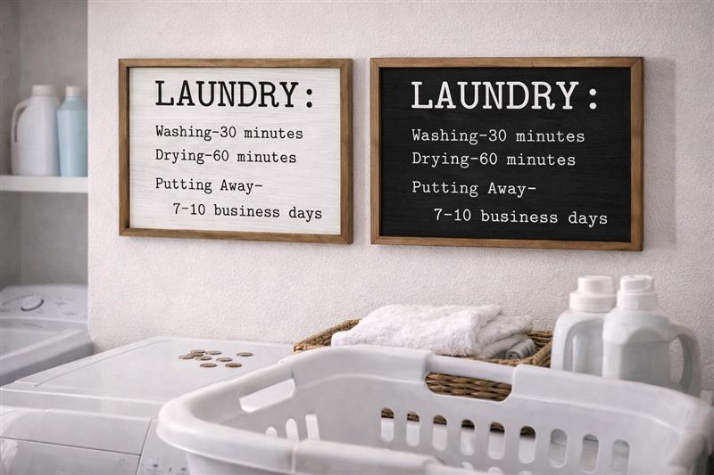 2 Asst. Laundry Signs