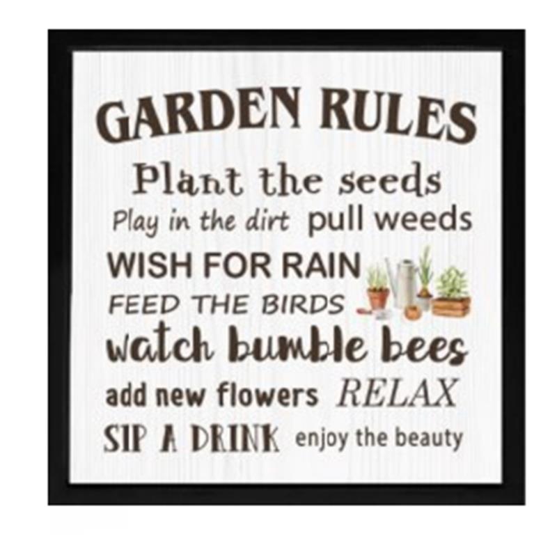 Garden Rules Sign