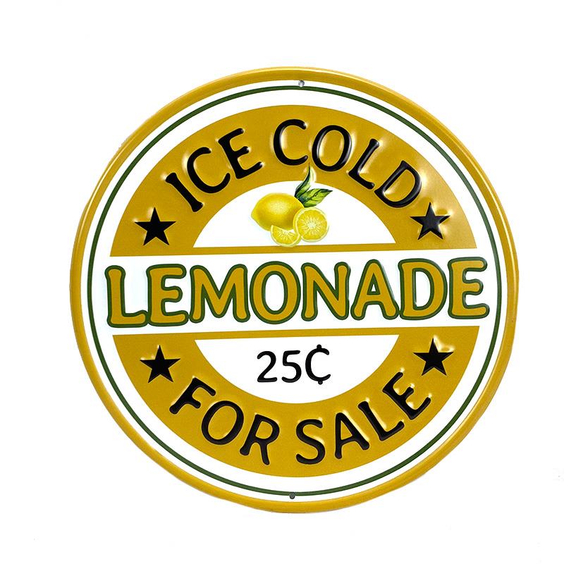 Round Lemonade Sign