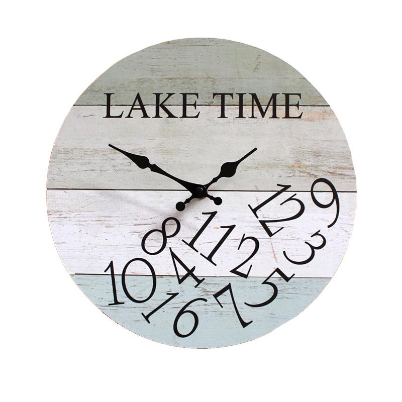 Clock On Lake Time