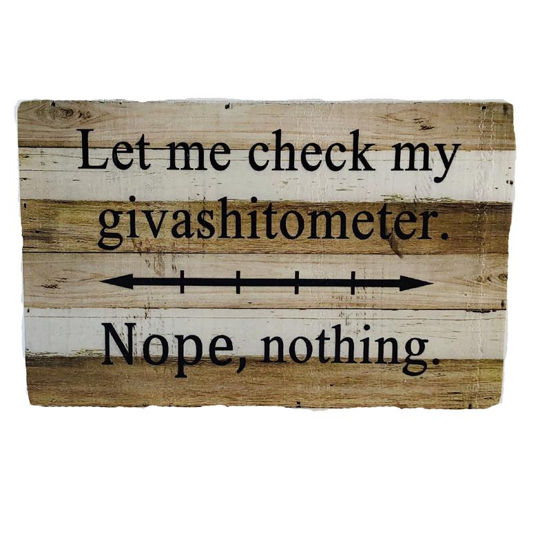 Givashitometer sign