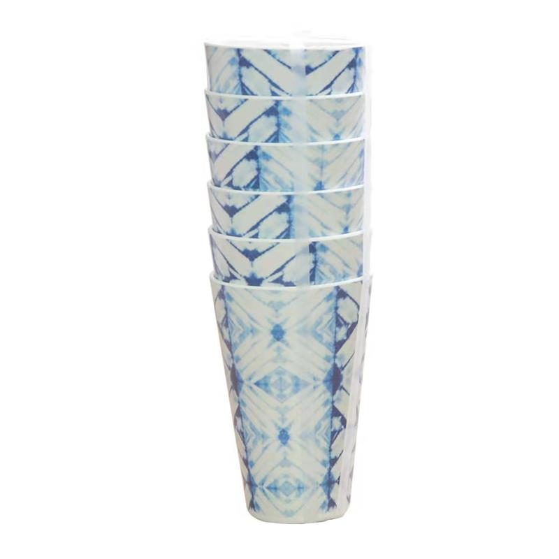 Set of 4 Bamboo Cups Blue