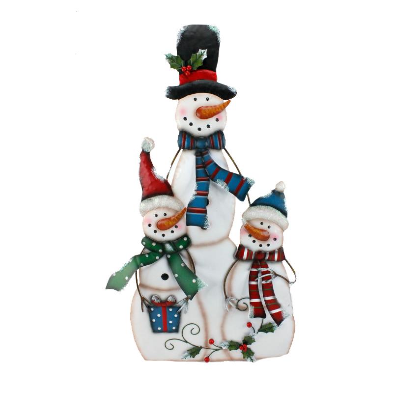 Snowman Family Porch Stander