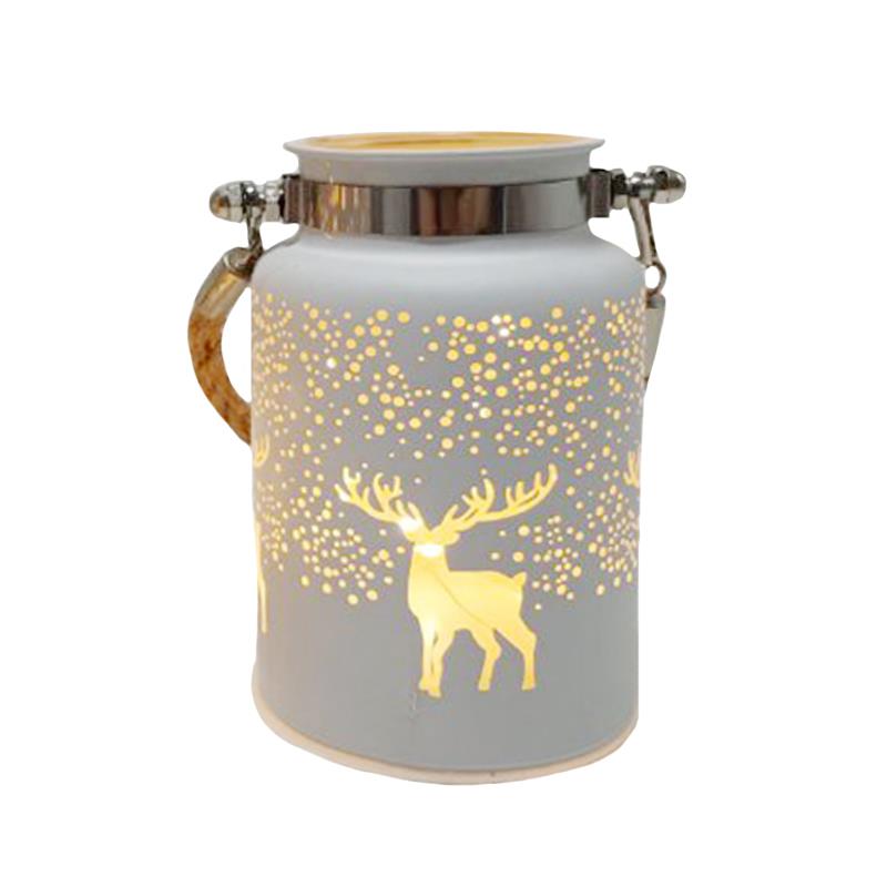 Reindeer LED Jar Lantern