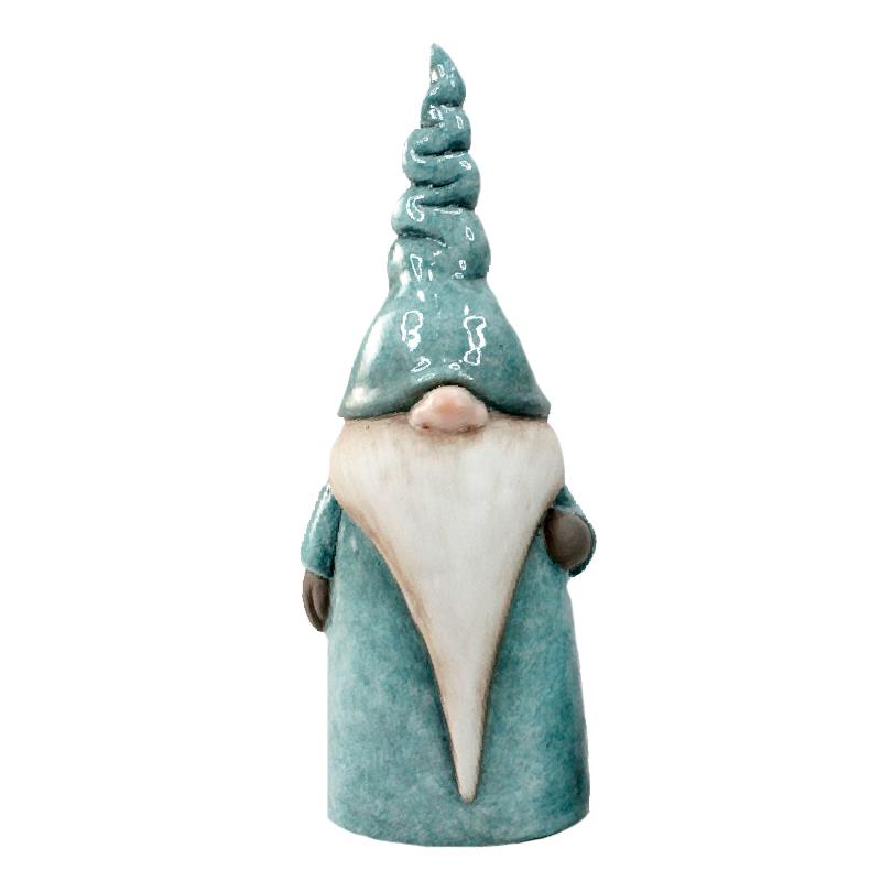 Blue Ceramic Gnome