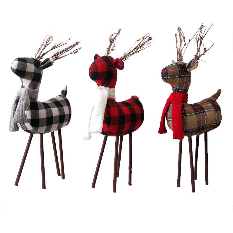 3 Asst. Plaid Reindeer