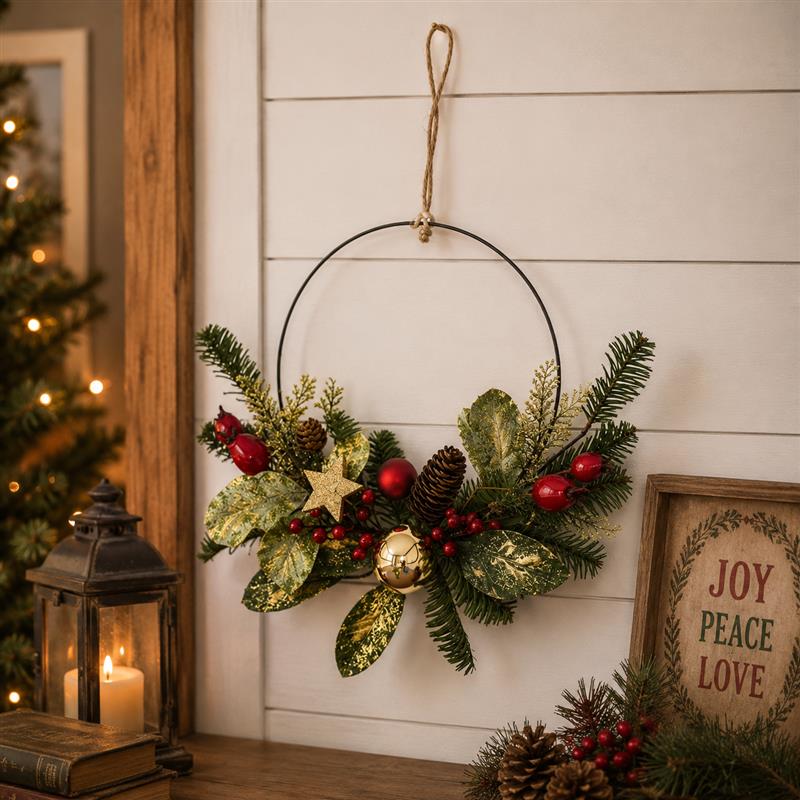 Large Country Wire Wreath