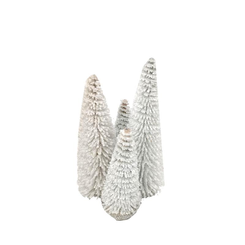 White Bottle Brush Tree Set