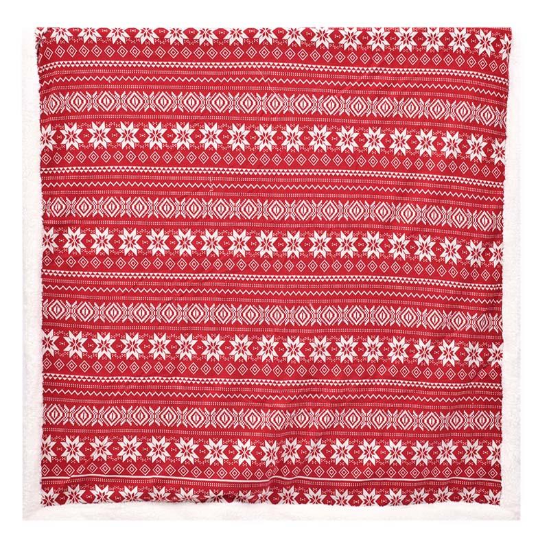 Sherpa Throw Red Snowflake