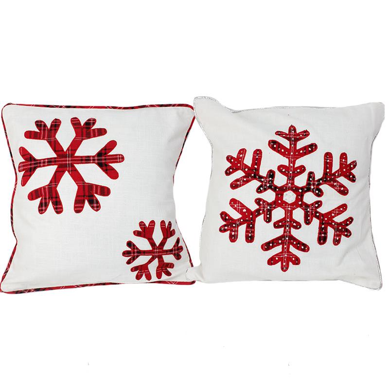 2 Asst. Snowflake Pillows