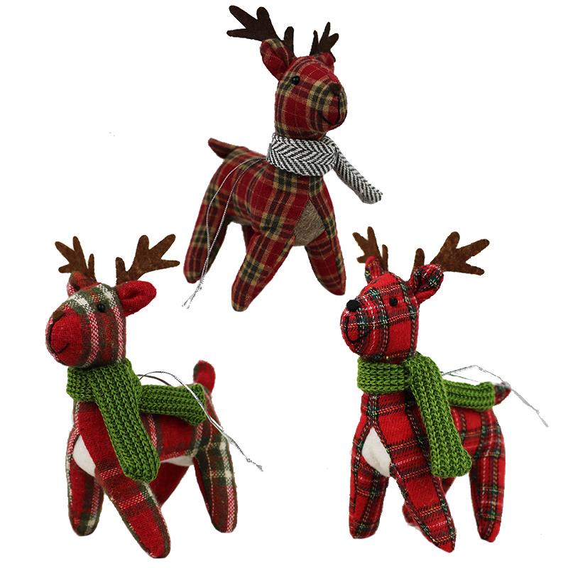 3 Asst. Reindeer Ornaments