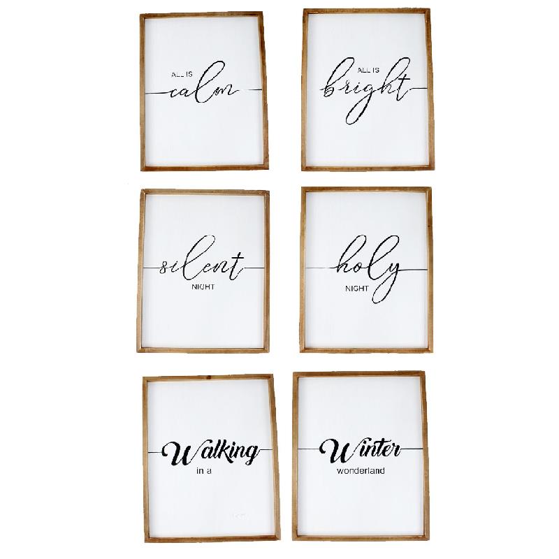 6 Asst. Christmas Carol Signs