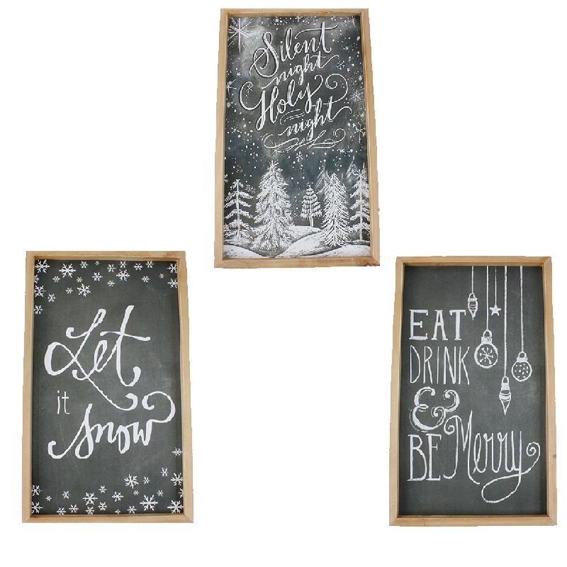 3 Asst. Christmas Plaques