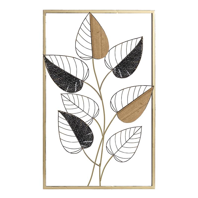 Rectangle Wall Plaque Leaves