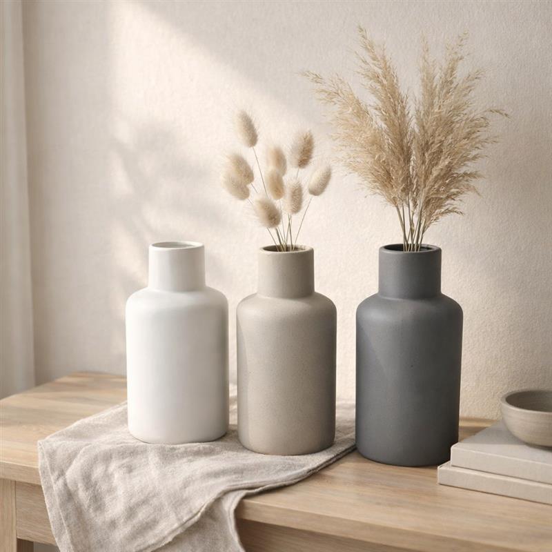 3  Asst Vases