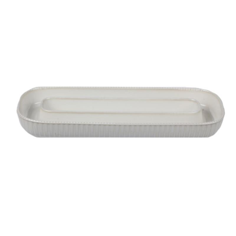 White Ceramic Divided Dish
