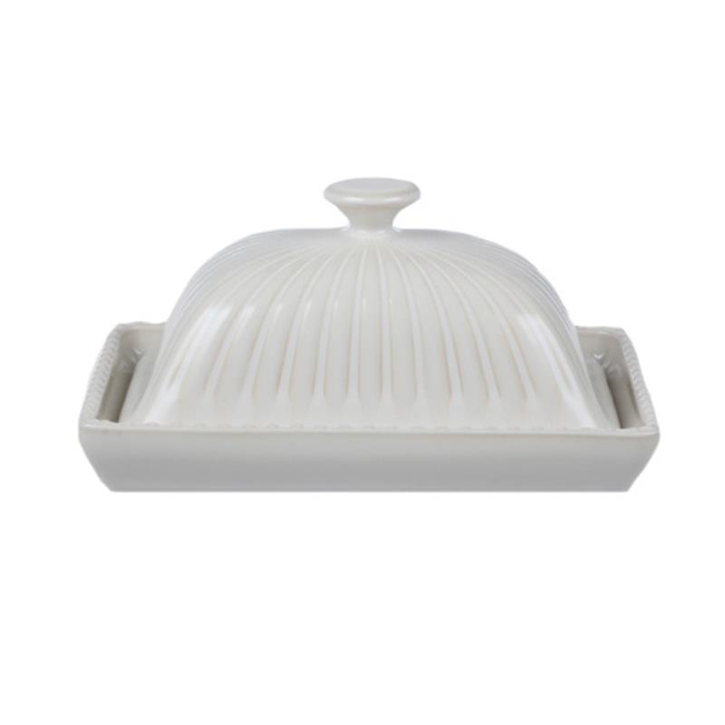 White Ceramic Butter Dish