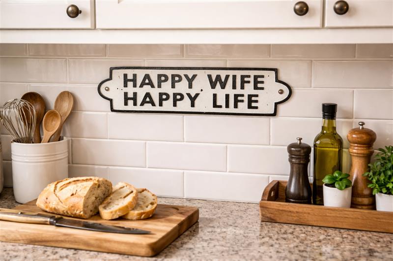 Happy Wife Happy Life Sign