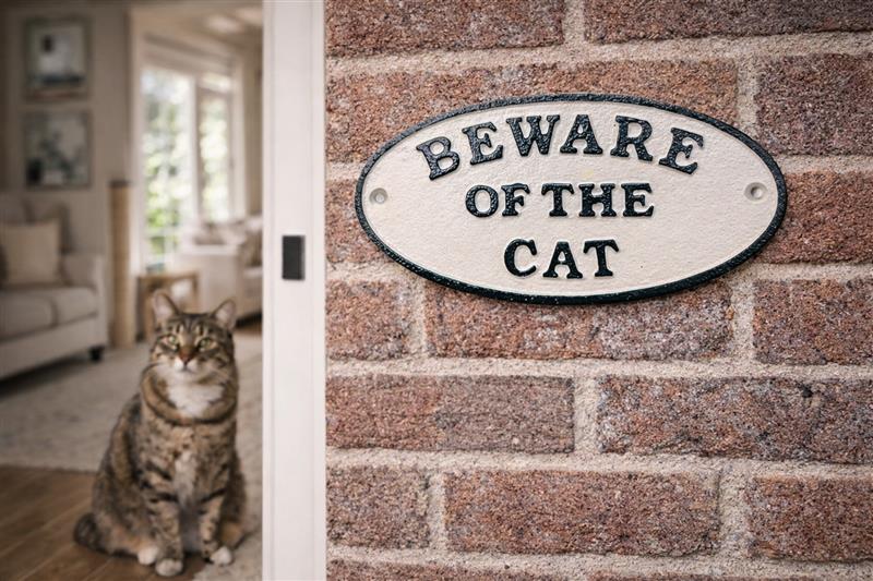 Beware of the Cat Sign
