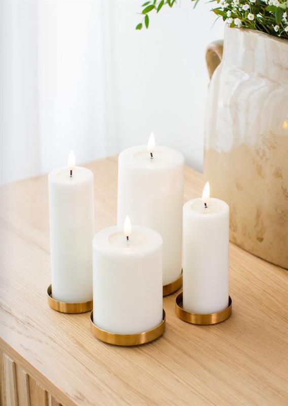 WHITE LED CANDLE 3x8 INCH