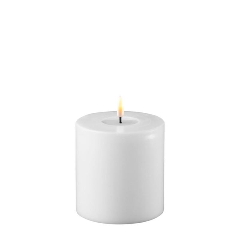 WHITE LED CANDLE 4x4 INCH